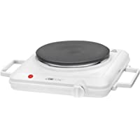 Los mejores  - Clatronic EKP 3582 Hornillo eléctrico de 18 cm diámetro con Asas- Cocina- Blanco